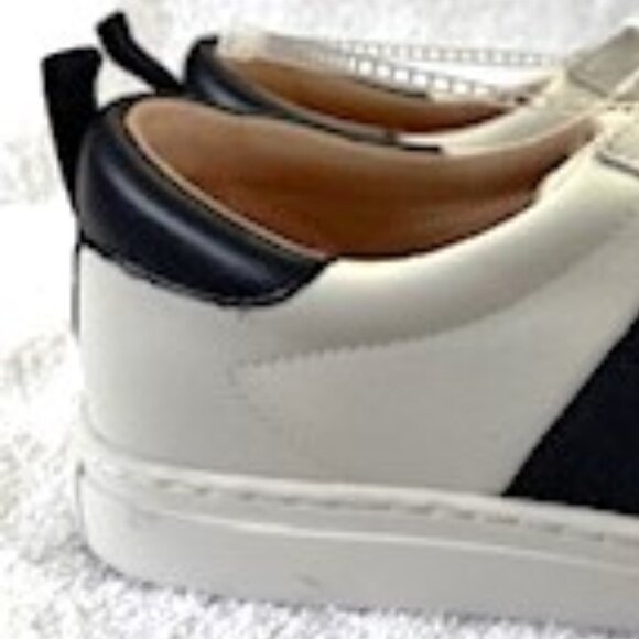 Kate Spade white leather lace-up sneakers with black accents NWOT Size 8-1/2 - Picture 8 of 9